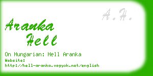 aranka hell business card